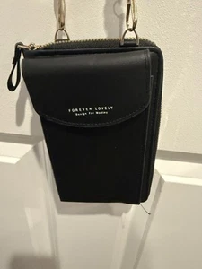 Forever Lovely Design For Madley Black Crossbody Purse W/adjustable Strap - Picture 1 of 2