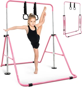 Faltbare Gymnastik Horizontalstange - Höhenverstellbar & Füße PINK - Bild 1 von 6