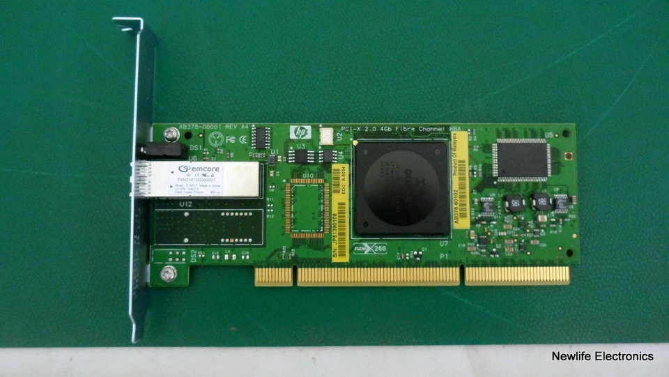 HP AB378-69102 Single-port PCI-X Fiber Channel Host Bus Adapter AB378-60102 - Image 1 of 4