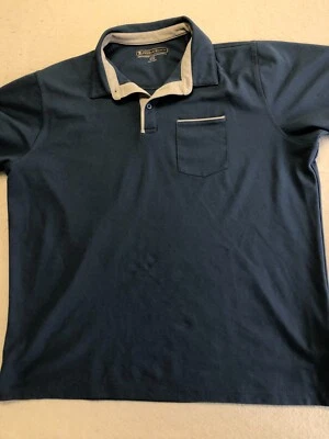 Pebble Beach Golf Polo Shirt Mens XXL Navy Blue Knit Active Tennis Collar - Image 1 of 4