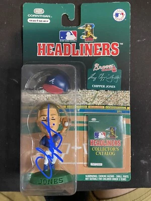 Vintage Chipper Jones Hand Signed Autographed Headliners Action Figure w/COA - Image 1 of 3
