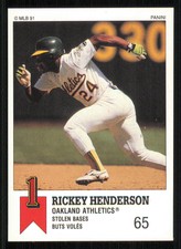 1991 Panini Canadian Top 15 #45 Rickey Henderson