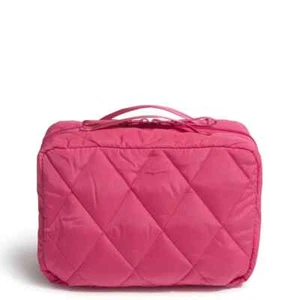 Vera Bradley Lay Organizador de Viaje Plano Rosa Pavo Real Nuevo con Etiquetas Bolsa de Maquillaje - Imagen 1 de 2