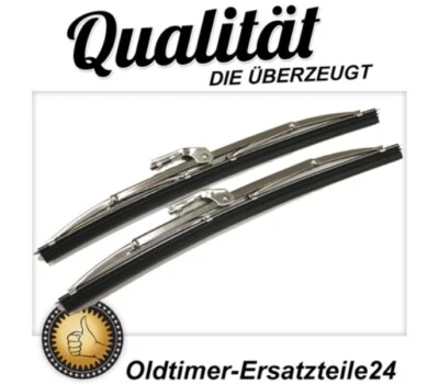 UNITED CLASSIC PARTS 2x 9" 225mm. VA Wischerblatt Wischerblätter Chrom für MG Midget Scheibenwischer