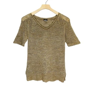 J. Crew Leinenmischung Häkel Strick Kurzarm Damen Gr. XS Pullover Coastal Boho - Bild 1 von 5