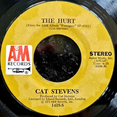 Cat Stevens - The Hurt / Silent Sunlight - Stunning Rare Ex Con 1973 US 7" - Image 1 of 2