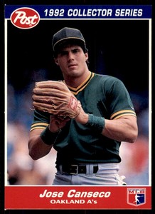 1992 Post Cereal Jose Canseco Baseball Cards #25