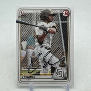 2020 1st Bowman BP-10 Xavier Edwards SIGNED Miami Marlins Cycle! - Picture 1 of 2