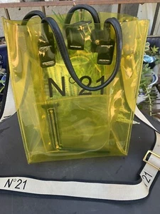 Nr. 21 Numero Ventuno Clear Bag gelb durchsichtig Designer Runway Beuteltasche Handtasche - Bild 1 von 10