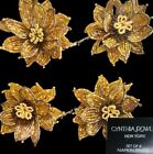 4pc 3D Beaded Sunflower Fall Floral Thanksgiving Decor Napkin Rings Gorgeous!