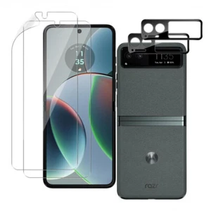 For Motorola Razr 2023 Clear Hydrogel Soft TPU Screen Protector+Camera Protector - Picture 1 of 8