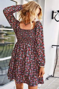 Langarmkleid Blumen - Bild 1 von 4
