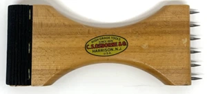 Vintage C.S. Osborne & Co. Wooden Leather Webbing Tool Upholstery Punch N.J. USA - Picture 1 of 6