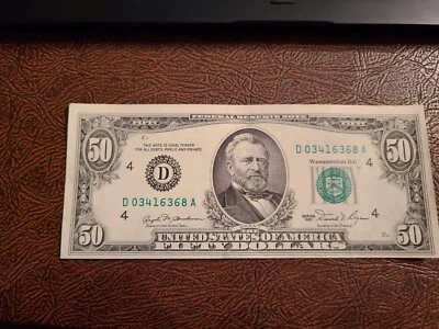 $50 Bill Old Small Face Series 1981, FRB Cleveland OH (D03416368A) - Image 1 of 4