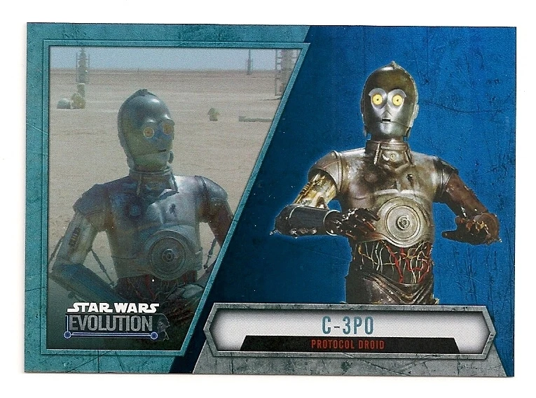 2016 TOPPS STAR WARS EVOLUTION BLUE LIGHTSABER PARALLEL #72 C-3PO - Image 1 of 1