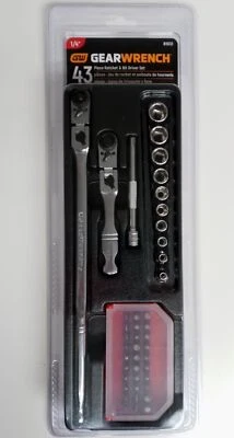 GearWrench 81031 43 Pc. 1/4" Drive 6 Point Metric Slim Head Mechanics Tool Set - Image 1 of 3