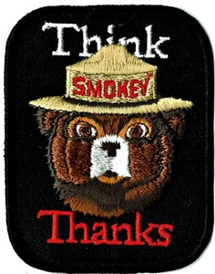 OFFICIAL SMOKEY BEAR Patch Iron-on Embroidered USFS Him Her Best Friend - NEW - Picture 1 of 2