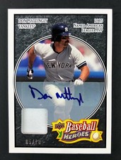 Don Mattingly 2008 Upper Deck Baseball Heroes Auto Jersey Relic # /10 Autograph