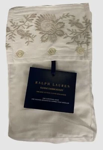 Ralph Lauren White Eloise Embroidery Sham Size European - Picture 1 of 3
