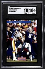 TROY AIKMAN 1992 PRO LINE AUTO SGC 10 POP 1 COWBOYS HOF PSA SIGNED SUPER BOWL