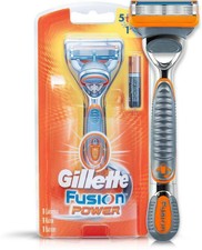 Gillette Fusion Power Razor Shaving Men, Duracell Battery, Preloaded Blade 