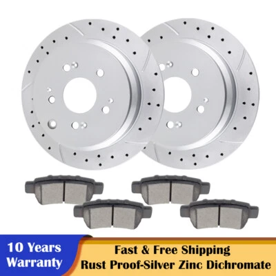 Kit pastillas cerámicas freno rotores ranurados traseros para Honda Odyssey 2005 2006-2010 Foto 1 de 4