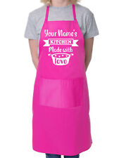   Personalised Apron Made With Love your Name Here Baking Cooking 