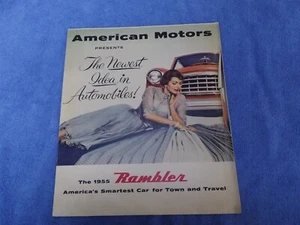 Folleto vintage original 1955 AMC American Motors Rambler papel de periódico concesionarios - Imagen 1 de 9