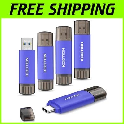 128GB USB C Dual Drive 5-Pack, Type-C USB-A Flash Drive - Image 1 of 4