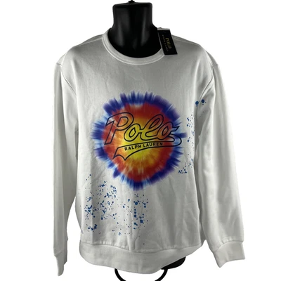 $198 Polo Ralph Lauren Tie Dye Logo Cuello Redondo Sudadera Pullover Talla Grande Nuevo Foto 1 de 4