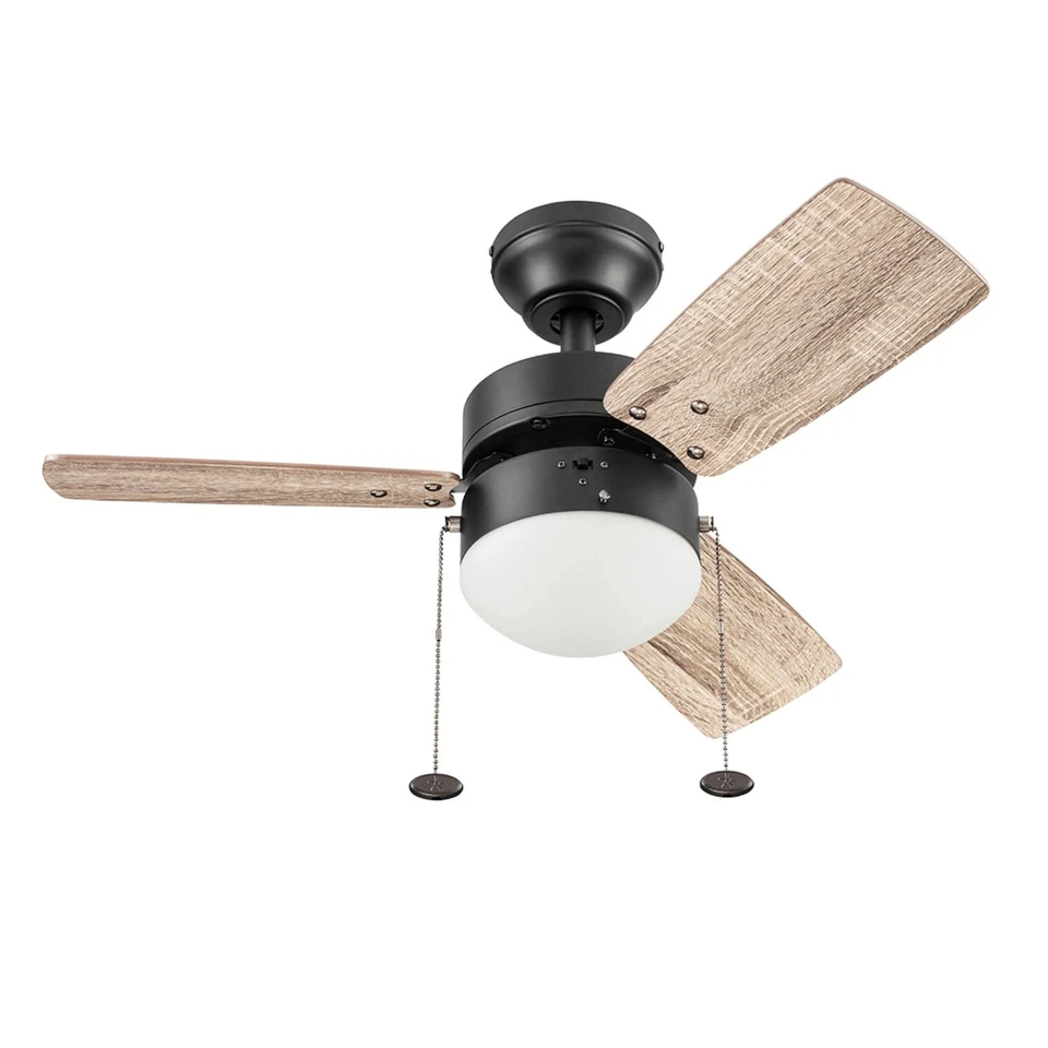 Rawling, 30 Inch Contemporary Indoor LED Ceiling Fan with Light, Pull Chain, ... - Image 1 of 4