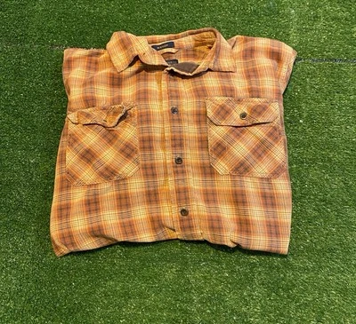 Pendleton shirt mens large orange brown burnside long sleeve flannel plaid T - Image 1 of 4