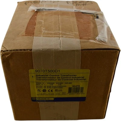 NEW Square D 9070T500D1 Control Transformer, 500 VA, Not Rated, 115C, 120V AC, 2 - Image 1 of 2