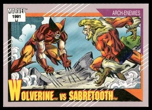 Impel Marvel Universe II #93 1991 Wolverine vs. Sabretooth - Imagen 1 de 2