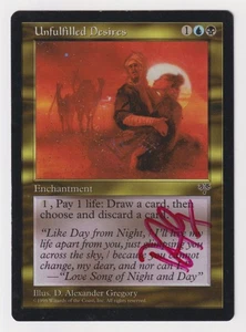 Red Signed Unfulfilled Desires HP Artist D. Alexander Gregory MTG Reserved List! - Picture 1 of 2
