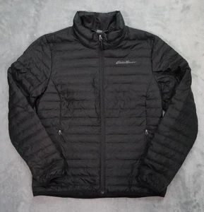 Eddie Bauer EB650 Microlight Women's Medium Black Goose Down Puffer Jacket - Picture 1 of 13