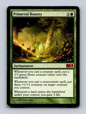 Primeval Bounty Magic 2014 (M14) Non-Foil MTG MP - Image 1 of 2