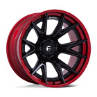 22x10 Fuel FC402 Catalyst Black Red Lip FORGED Wheels 6x5.5 (-18mm) Set of 4