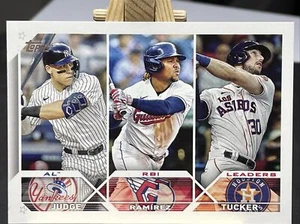 2023 Topps Series 1 2022 American League RBI Leaders #241 Judge Ramirez Tucker - Picture 1 of 12