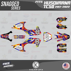 Graphics Decal Kit for Husqvarna TC50 (2017-2023) TC 50 Snagged - Blue Shift - Picture 1 of 6