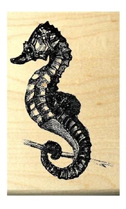   P5 Seahorse rubber stamp WM 2.5x1.8"  - Picture 1 of 2