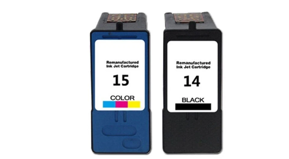 2 PK for Lexmark 14 15 Ink Cartridges  for Z2300 Z2320 X2600  18C2090 18C2110 - Image 1 of 1