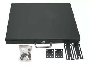 Server Cabinet Network Case 19" Rack Mount Locking Lockable Deep Drawer Key 1U - Picture 1 of 6