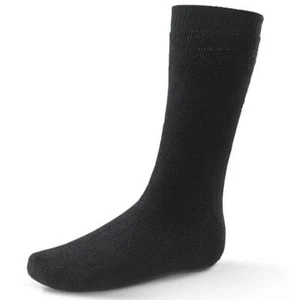Click Thermal Terry Socks Mens Black Work Socks Warm Cotton Mix Gentle Welt - Picture 1 of 1