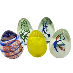 Lote de 5 Huevos Pisapapeles Decorativos Vidrio Transparente Arte en Forma de Huevo Arte Huevos - Imagen 1 de 12