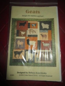 UNCUT Vintage GOATS GOATS GOATS LOTS Of GOATS Quilting PATTERN - 2004 -35" x 39" - Picture 1 of 2