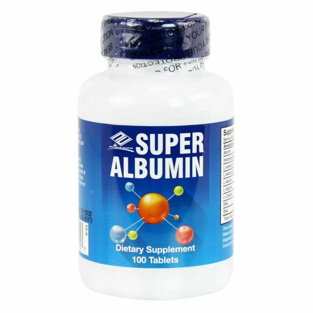 Nu-Health Super Albumin Dietary Supplement - 100 Tablets