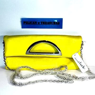 Yellow Charming Charlie Purse clutch cross body with chain strap - Image 1 of 4