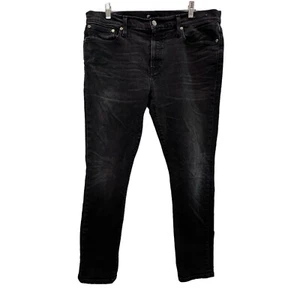 Madewell Mens Jeans Size 36 Washed Black Skinny Stretch Distressed - Picture 1 of 11
