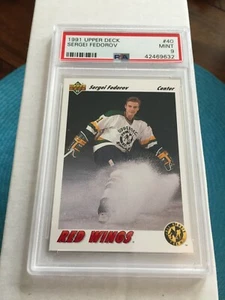 1991 Upper Deck #40 - SERGEI FEDOROV - PSA 9 Mint - Detroit Red Wings - Picture 1 of 1